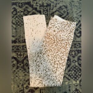 Zyia white stay gold light and tight leggings